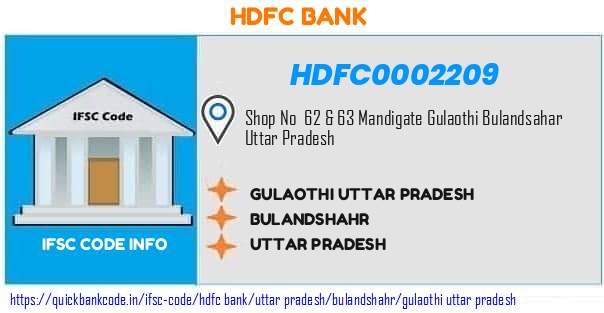 Hdfc Bank Gulaothi Uttar Pradesh HDFC0002209 IFSC Code