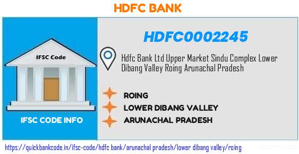 Hdfc Bank Roing HDFC0002245 IFSC Code