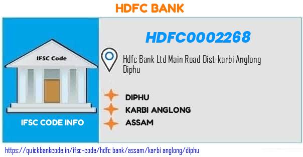 HDFC0002268 HDFC Bank. DIPHU