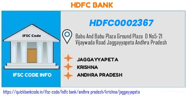 Hdfc Bank Jaggayyapeta HDFC0002367 IFSC Code
