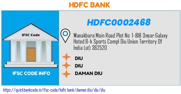Hdfc Bank Diu HDFC0002468 IFSC Code