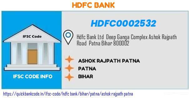 Hdfc Bank Ashok Rajpath Patna HDFC0002532 IFSC Code
