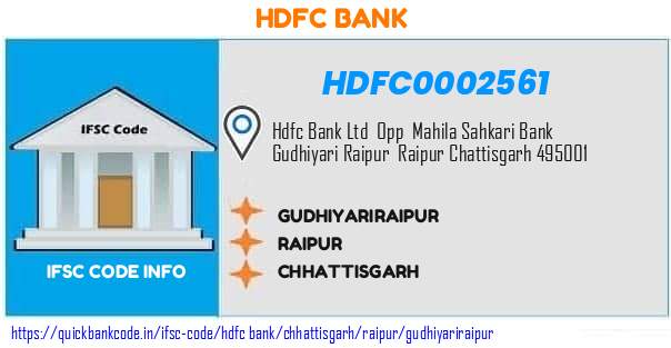 Hdfc Bank Gudhiyariraipur HDFC0002561 IFSC Code