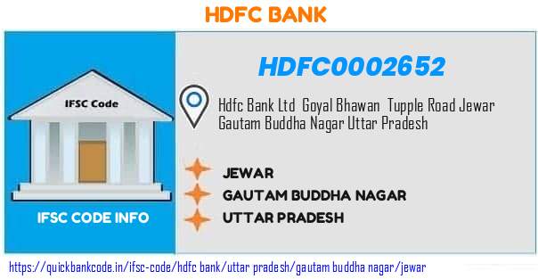 Hdfc Bank Jewar HDFC0002652 IFSC Code