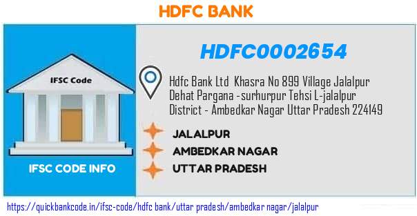 HDFC0002654 HDFC Bank. JALALPUR