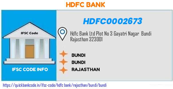 Hdfc Bank Bundi HDFC0002673 IFSC Code