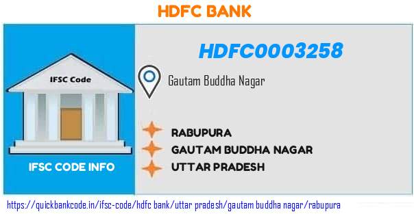 Hdfc Bank Rabupura HDFC0003258 IFSC Code