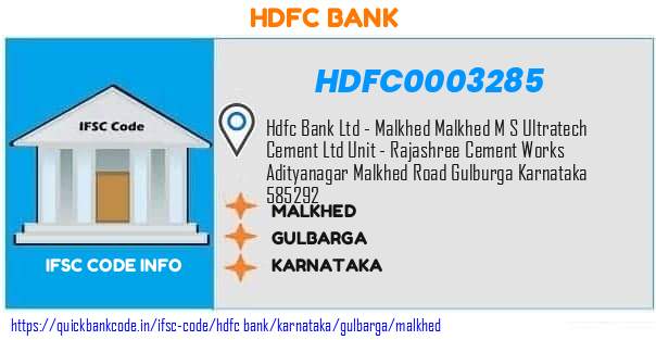Hdfc Bank Malkhed HDFC0003285 IFSC Code