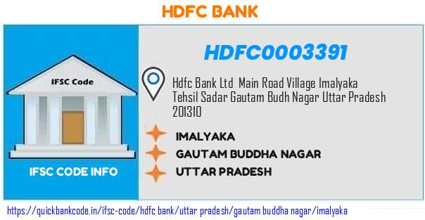 HDFC0003391 HDFC Bank. IMALYAKA