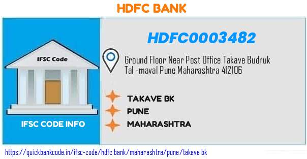 Hdfc Bank Takave Bk HDFC0003482 IFSC Code