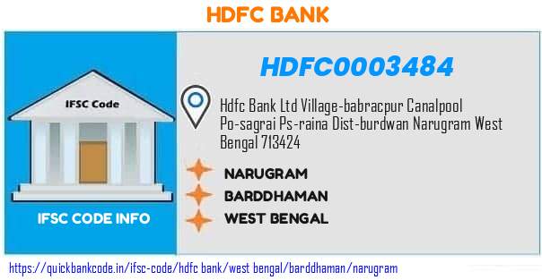 Hdfc Bank Narugram HDFC0003484 IFSC Code