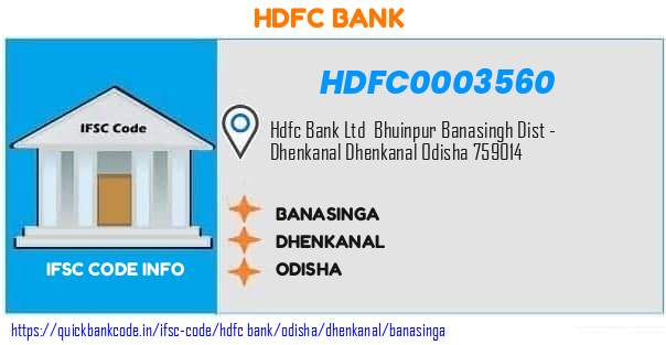 Hdfc Bank Banasinga HDFC0003560 IFSC Code