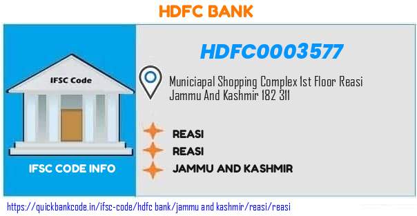 Hdfc Bank Reasi HDFC0003577 IFSC Code
