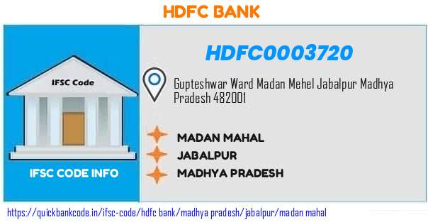 Hdfc Bank Madan Mahal HDFC0003720 IFSC Code