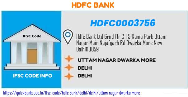 HDFC0003756 HDFC Bank. UTTAM NAGAR DWARKA MORE