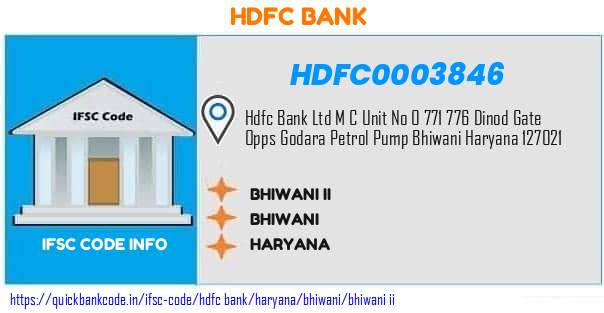 Hdfc Bank Bhiwani Ii HDFC0003846 IFSC Code