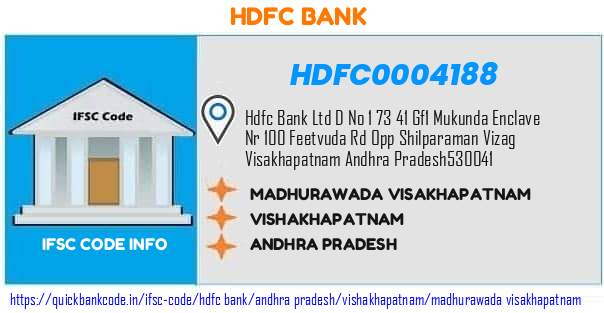 Hdfc Bank Madhurawada Visakhapatnam HDFC0004188 IFSC Code