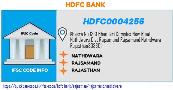 Hdfc Bank Nathdwara HDFC0004256 IFSC Code