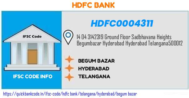 Hdfc Bank Begum Bazar HDFC0004311 IFSC Code