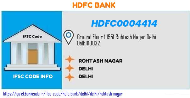 Hdfc Bank Rohtash Nagar HDFC0004414 IFSC Code