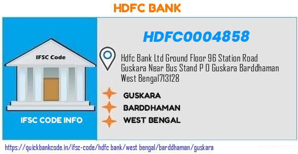 Hdfc Bank Guskara HDFC0004858 IFSC Code