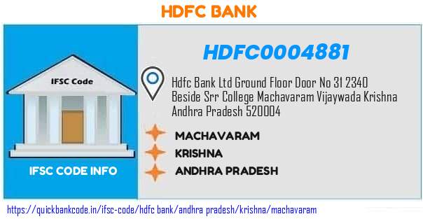 Hdfc Bank Machavaram HDFC0004881 IFSC Code