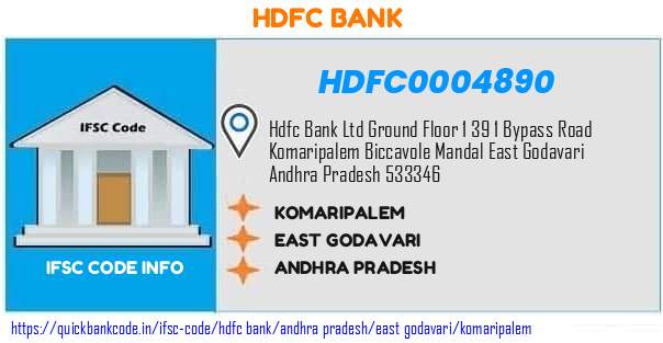 Hdfc Bank Komaripalem HDFC0004890 IFSC Code