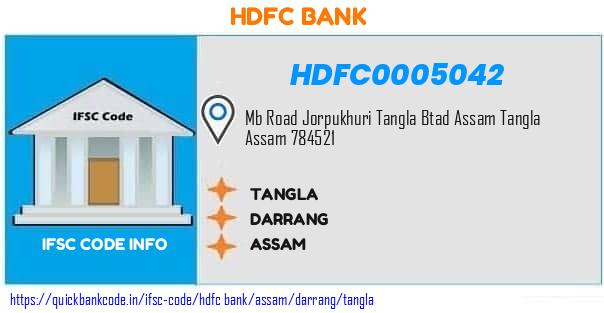 HDFC0005042 HDFC Bank. TANGLA