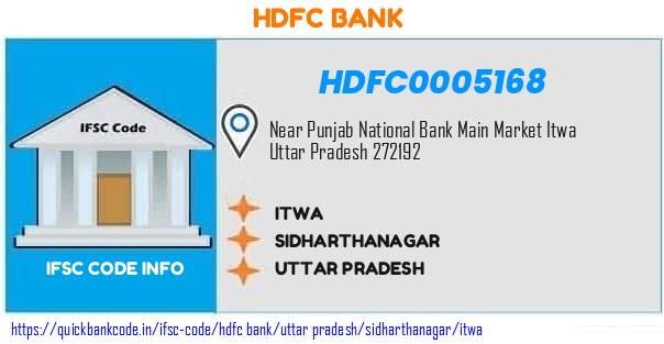 HDFC0005168 HDFC Bank. ITWA
