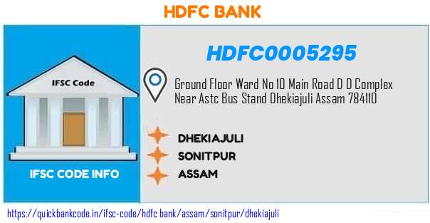 Hdfc Bank Dhekiajuli HDFC0005295 IFSC Code