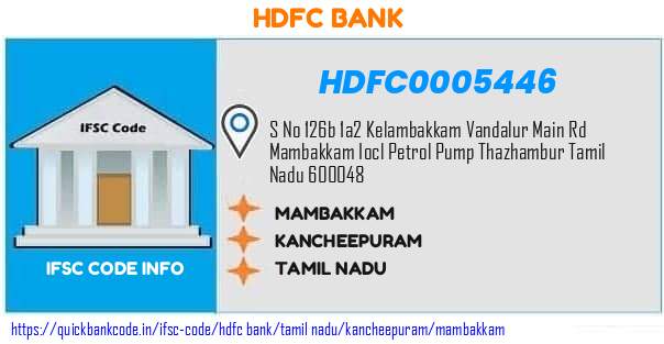 Hdfc Bank Mambakkam HDFC0005446 IFSC Code