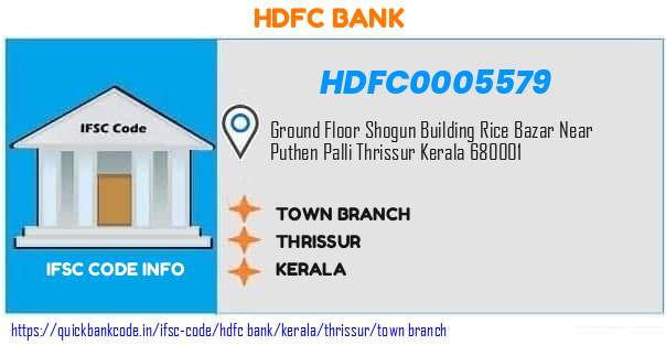 Hdfc Bank Town Branch HDFC0005579 IFSC Code