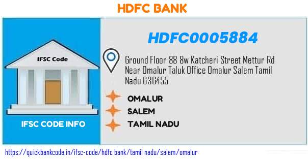 Hdfc Bank Omalur HDFC0005884 IFSC Code