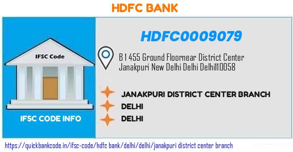 HDFC0009079 HDFC Bank. JANAKPURI DISTRICT CENTER BRANCH