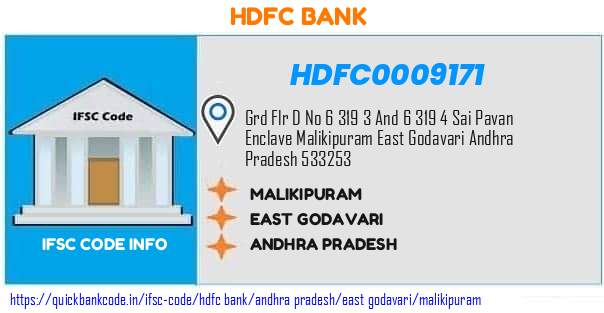 HDFC0009171 HDFC Bank. MALIKIPURAM