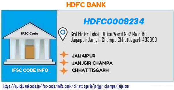 Hdfc Bank Jaijaipur HDFC0009234 IFSC Code