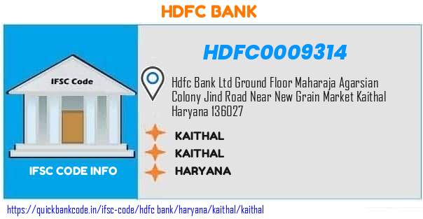 Hdfc Bank Kaithal HDFC0009314 IFSC Code