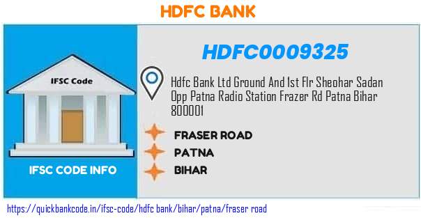 Hdfc Bank Fraser Road HDFC0009325 IFSC Code