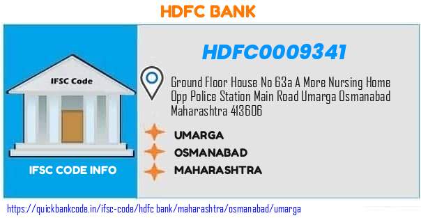 Hdfc Bank Umarga HDFC0009341 IFSC Code