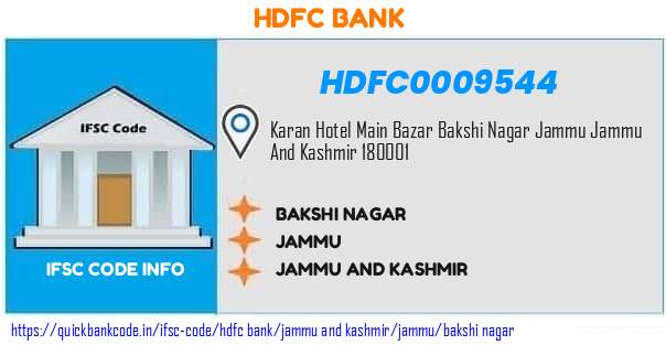 Hdfc Bank Bakshi Nagar HDFC0009544 IFSC Code