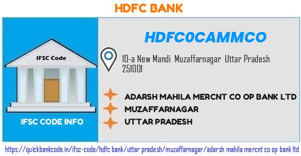 Hdfc Bank Adarsh Mahila Mercnt Co Op Bank  HDFC0CAMMCO IFSC Code