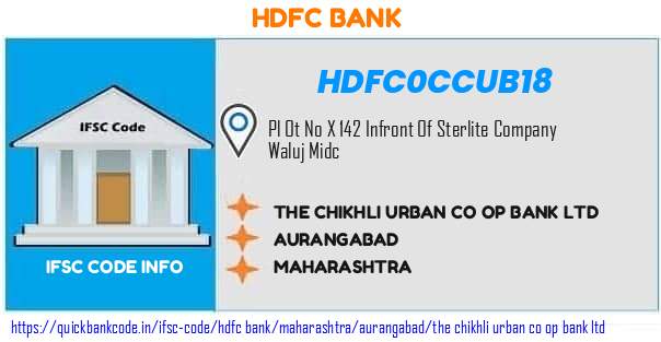 HDFC0CCUB18 HDFC Bank. THE CHIKHLI URBAN CO OP BANK LTD
