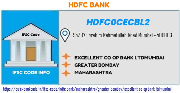Hdfc Bank Excellent Co Op Bank mumbai HDFC0CECBL2 IFSC Code