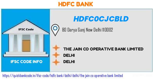 Hdfc Bank The Jain Co Operative Bank  HDFC0CJCBLD IFSC Code