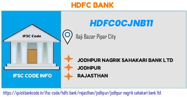 Hdfc Bank Jodhpur Nagrik Sahakari Bank  HDFC0CJNB11 IFSC Code