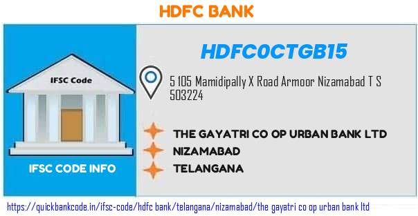 Hdfc Bank The Gayatri Co Op Urban Bank  HDFC0CTGB15 IFSC Code