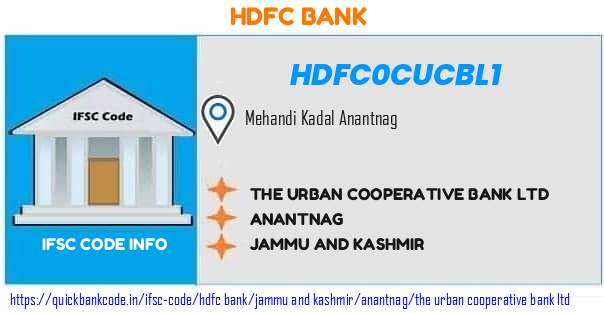Hdfc Bank The Urban Cooperative Bank  HDFC0CUCBL1 IFSC Code