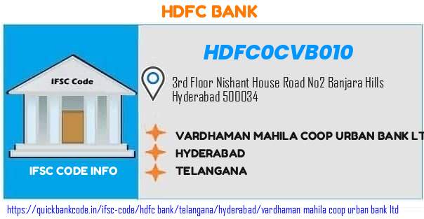 Hdfc Bank Vardhaman Mahila Coop Urban Bank  HDFC0CVB010 IFSC Code