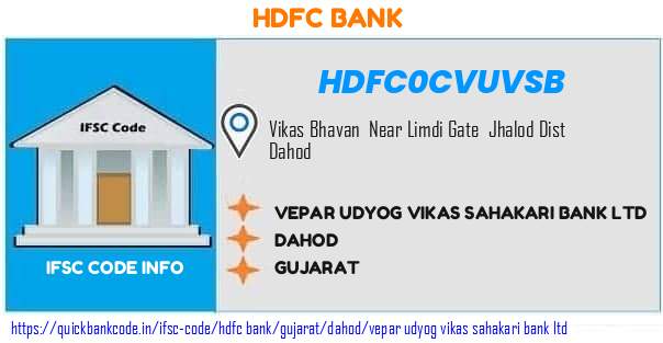 Hdfc Bank Vepar Udyog Vikas Sahakari Bank  HDFC0CVUVSB IFSC Code