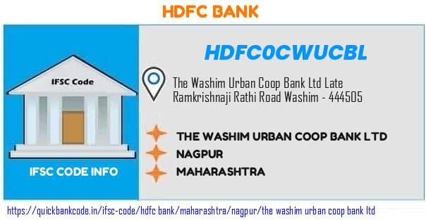 HDFC0CWUCBL Washim Urban Co-operative Bank.. Washim Urban Co-operative Bank. IMPS